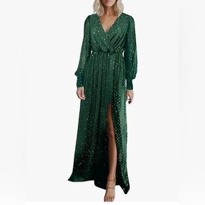 Elegant Green Maxi Dress